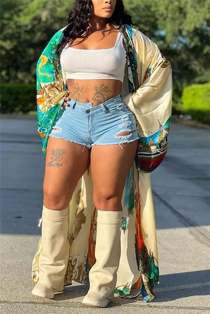cu4eve Summer Cardigan For Women Lightweight Satin Open Front Long Kimono Swimsuit Cover Ups Silk Robe Plus Size