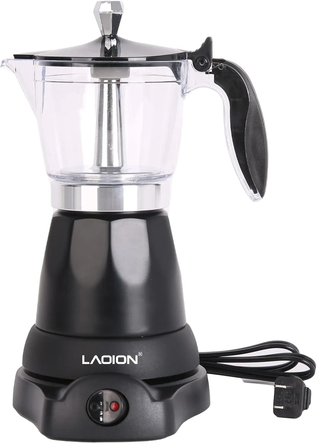 Cuban Coffee Maker, 6 or 3cup Electric Espresso Coffee Maker, Portable Cafeteras Electricas Modernas, Electric Moka Pot with Detachable Base & Overheat Protection, Coffee Gift for Home Travel