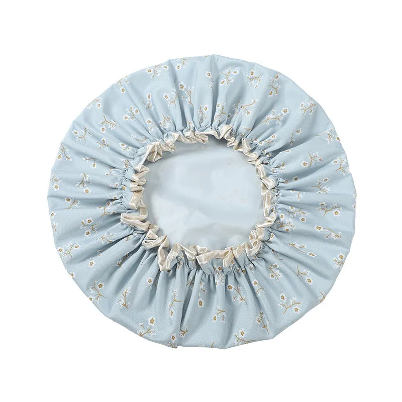 Cute Cartoon Double-Layer Waterproof Shower Cap