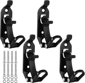 CYEAH 4 Pcs Shovel Mount for Roof Rack, Metal Rubber Clamps, Wall Mounting Brackets, Quick Release Axe Holder Mount Kit, Car Accessories for Roof Rack Truck Boats Military Equipment and Tools