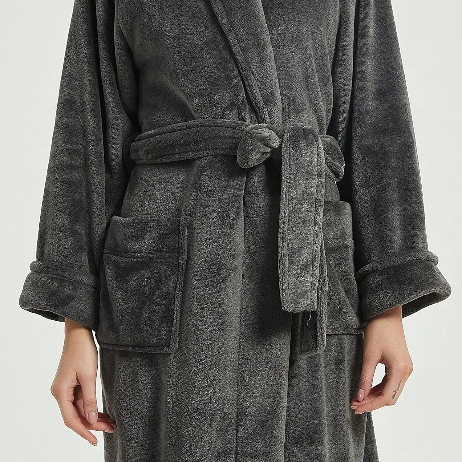 DaysU Bathrobe for Women Unisex, Lightweight Robe for Spa & Bath 100% polyester, 1 Piece