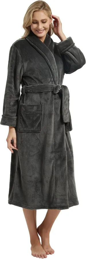 DaysU Bathrobe for Women Unisex, Lightweight Robe for Spa & Bath 100% polyester, 1 Piece