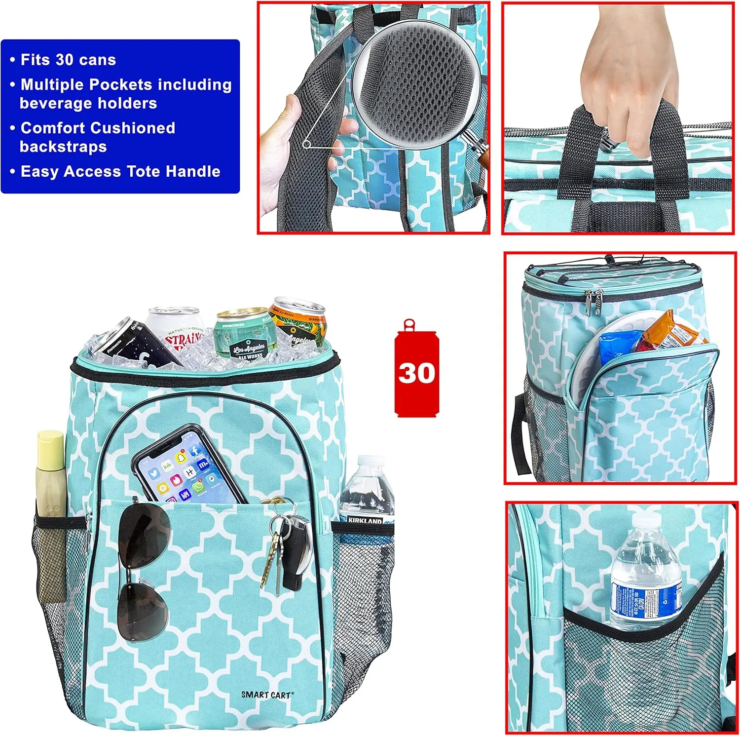 dbest products Ultra Compact Cooler Smart Cart Backpack