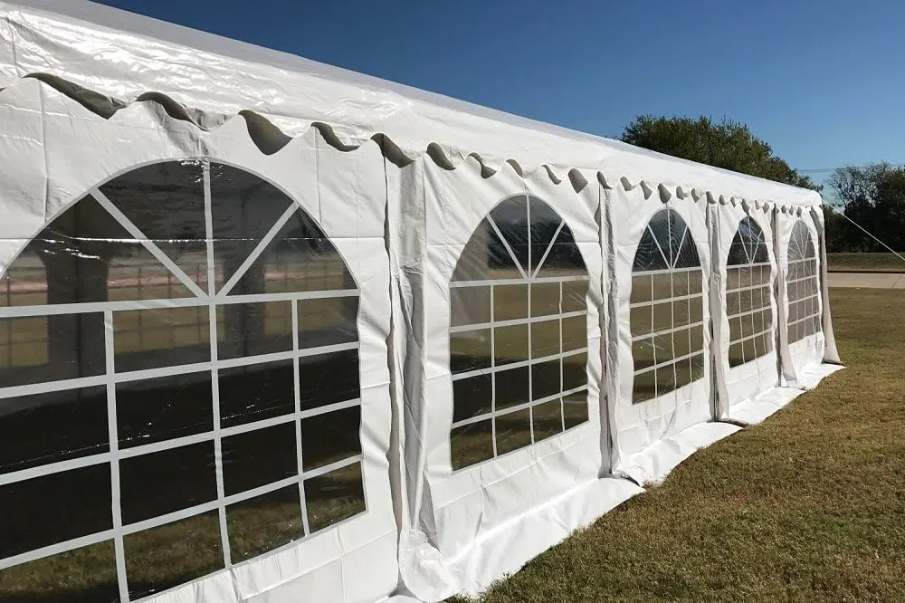DELTA 40'x20' Budget PVC Party Tent,Outdoor Event Canopy,Wedding Tent,Backyard Garden Shelter Gazebo,Waterproof Top,Galvanized Steel