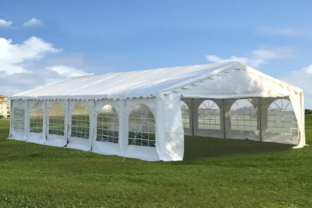 DELTA 40'x20' Budget PVC Party Tent,Outdoor Event Canopy,Wedding Tent,Backyard Garden Shelter Gazebo,Waterproof Top,Galvanized Steel