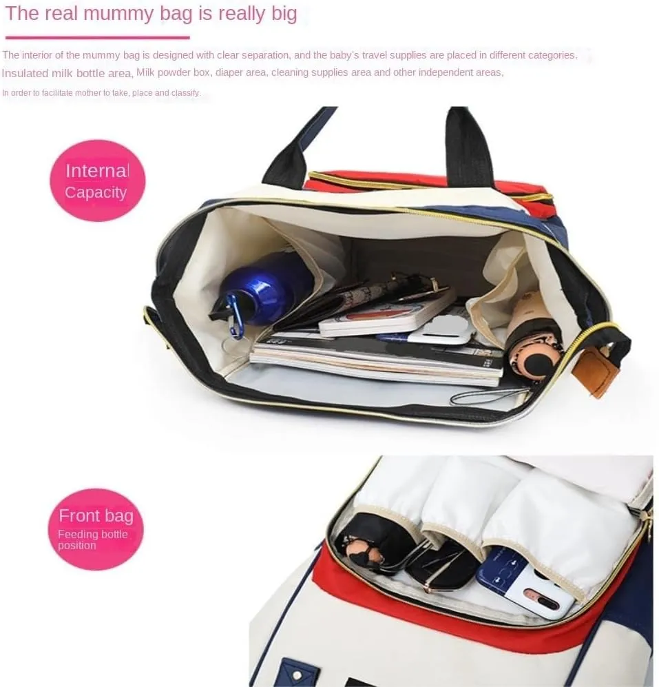 Diaper Bag Mummy bag thermal insulation fashionable lightweight travel backpack storage backpack Daiper Bag(P)