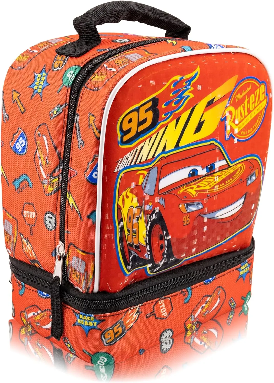 Disney Cars Lunch Box for Kids | Lightning McQueen Insulated Lunch Bag Lunch Box for Boys, Girls, Toddlers | Disney Cars Lightning McQueen Reusable Lunchbox