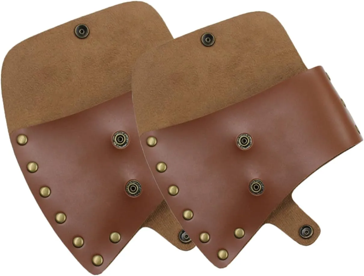 DOITOOL 3sets Leather Protective Sleeve Hatchet Axe for Camping Protection 2pcs*3