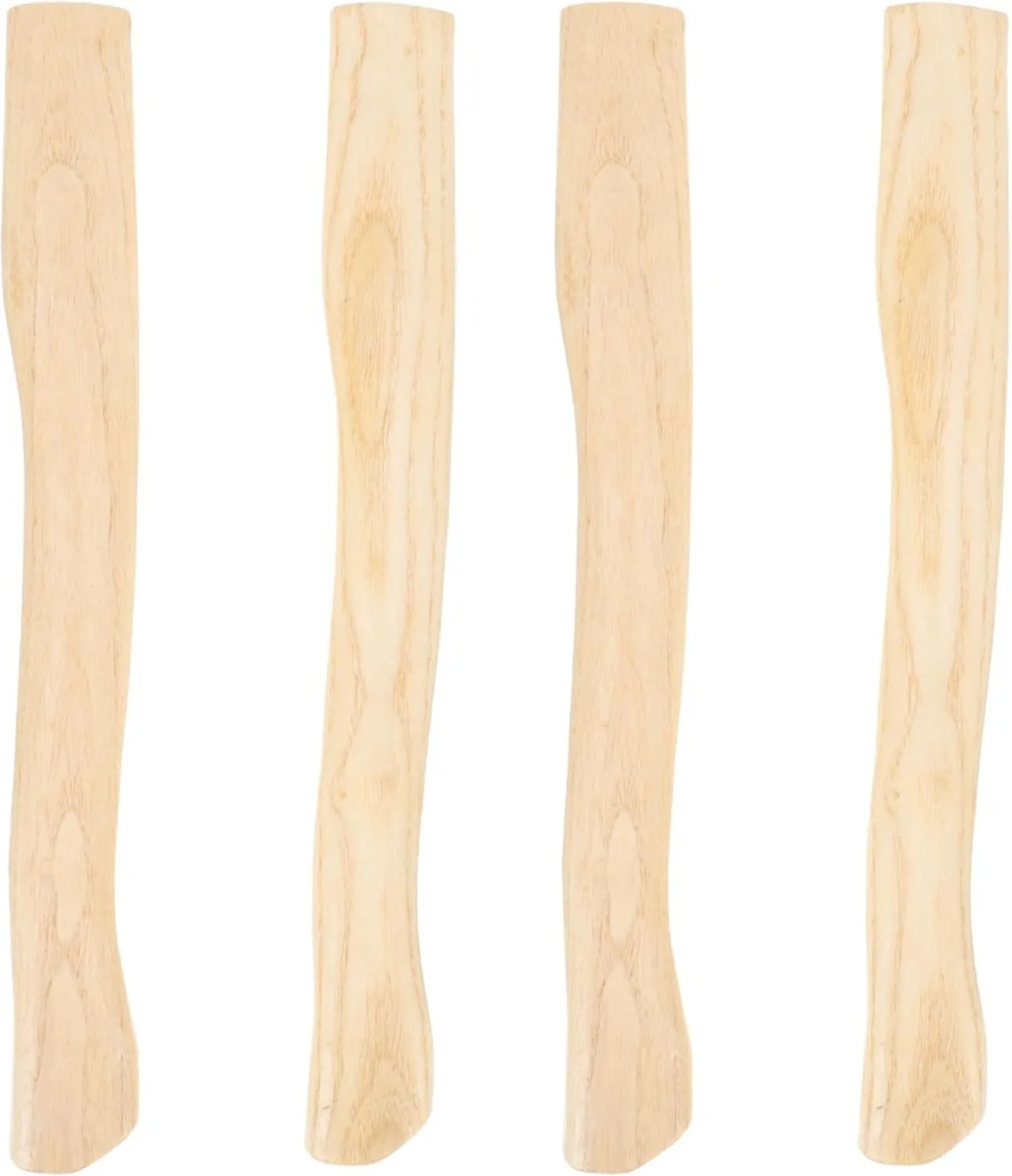 DOITOOL 4 Pcs Hickory Wood Axe Handle Replacement for Camp Axe, Hatchet, Chopping & Splitting Wood