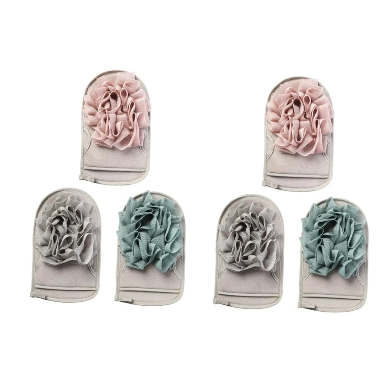 DOITOOL 6pcs Exfoliating Bath Mitts Dual-sided Shower Gloves for Deep Cleansing Body Scrubbing and Gentle Exfoliation Shower Supplies for Smooth Skin and Relaxation