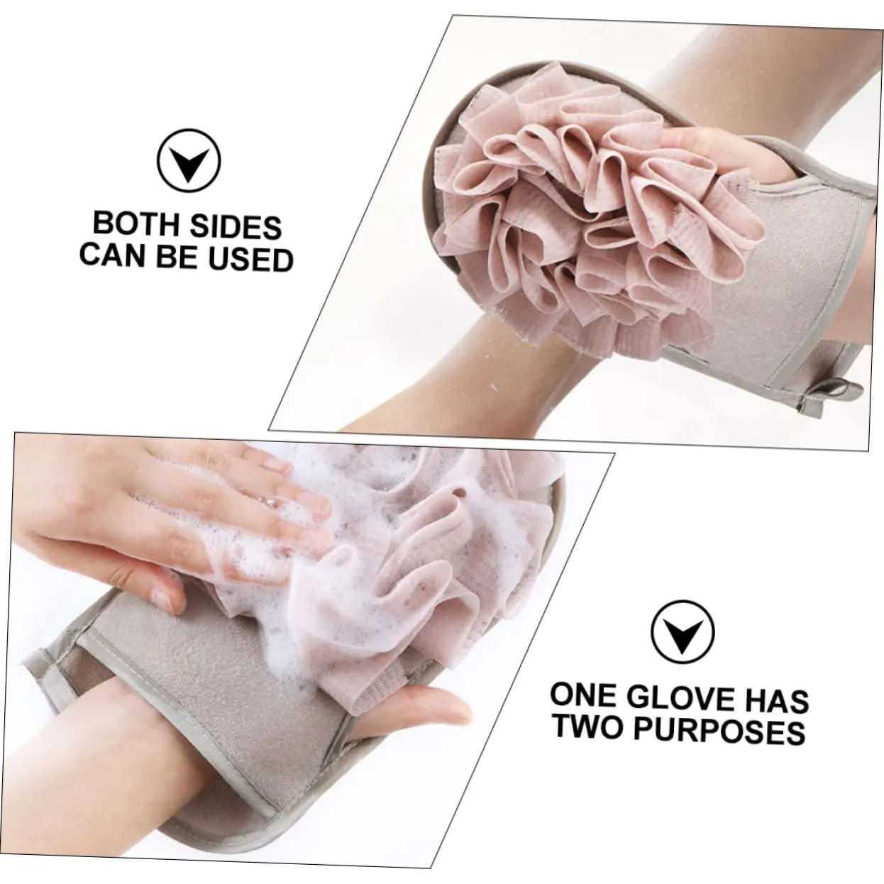 DOITOOL 6pcs Exfoliating Bath Mitts Dual-sided Shower Gloves for Deep Cleansing Body Scrubbing and Gentle Exfoliation Shower Supplies for Smooth Skin and Relaxation