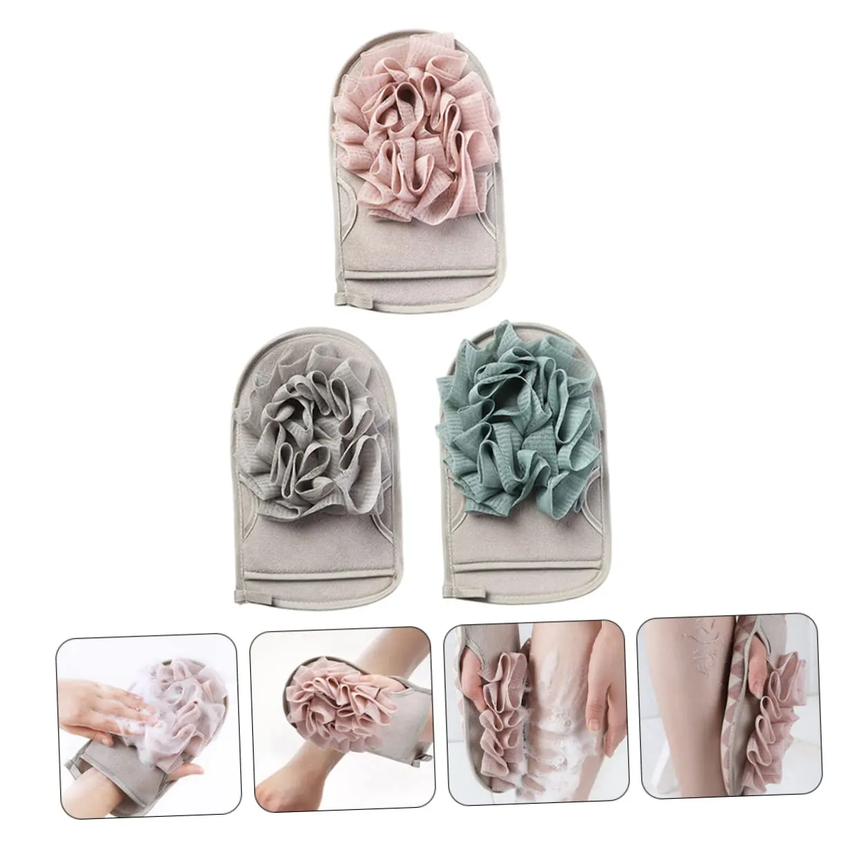DOITOOL 6pcs Exfoliating Bath Mitts Dual-sided Shower Gloves for Deep Cleansing Body Scrubbing and Gentle Exfoliation Shower Supplies for Smooth Skin and Relaxation