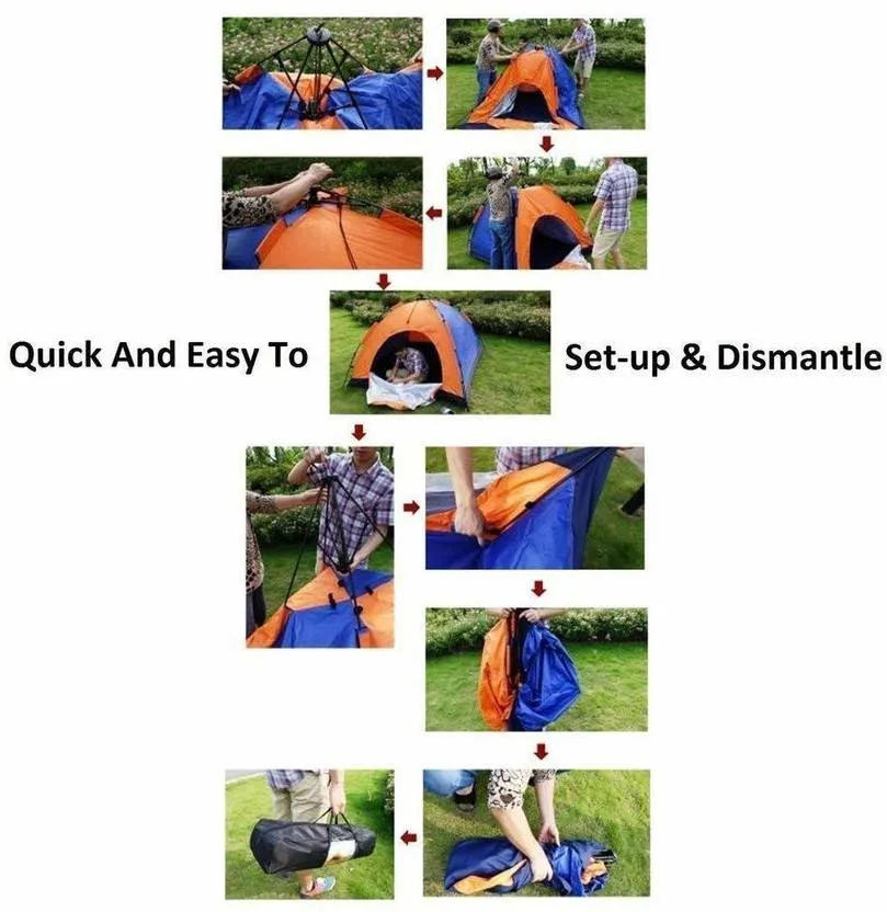 Dome Tent 4 men Single Layer (Water Resistant)