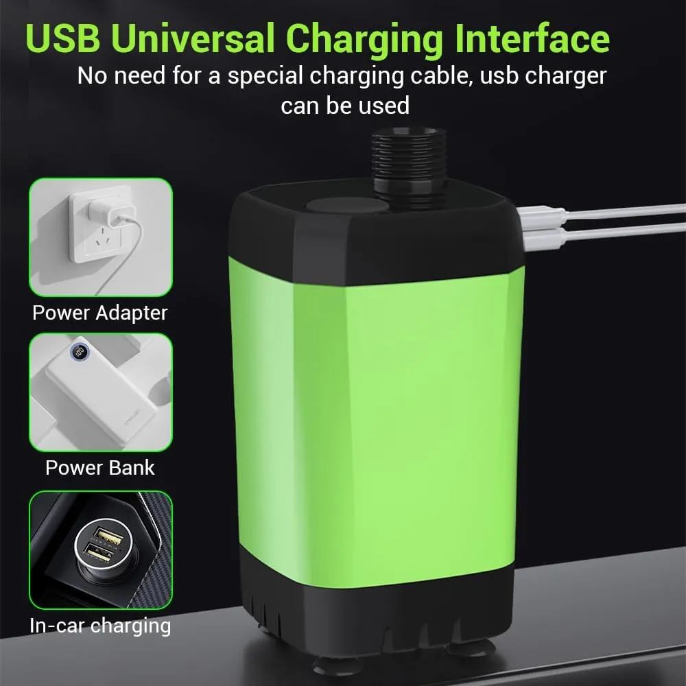DONGKER Outdoor Shower Kit,Portable Shower USB Rechargeable Camping Shower with Intelligent LED Display & 2m Hose & Storage Bag for Outdoor Hiking Travel Pet Cleaning