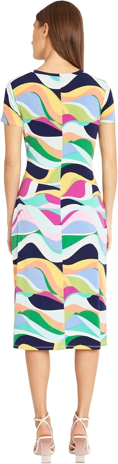 Donna Morgan Twist Detail Summer Comfortable, Lightweight Casual Dresses for Women