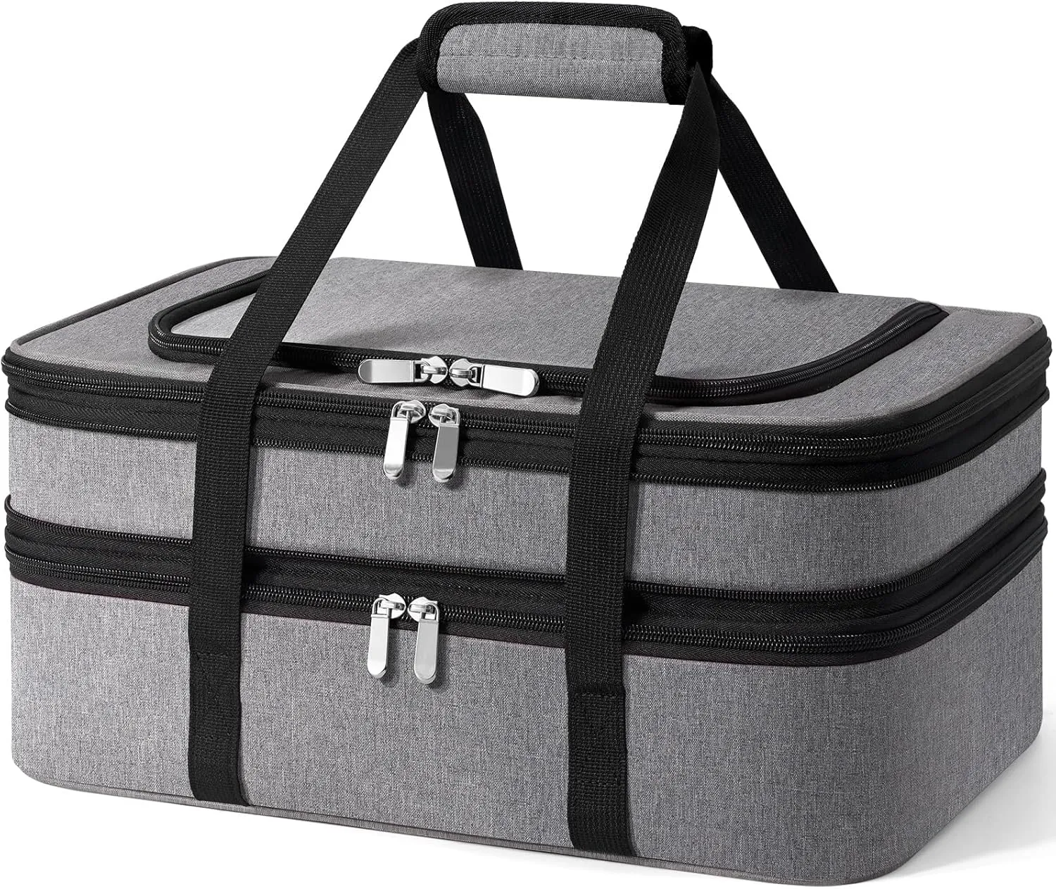 Double Insulated Casserole Carrier - Portable Casserole Carrier for Hot or Cold Food Lunch Tote Warmer or Cooler Bag, for Parties Picnic, Fits 9" x 13" Baking Dish
