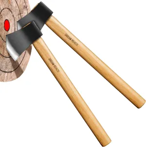 Dream Reach Throwing Axe Set - 2 PCS Professional Hatchets with Wooden Handle, 20.5" Hand Forged Throwing Game Axes for Backyard, Competition