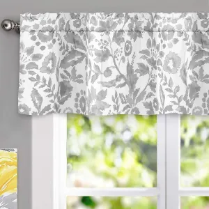 DriftAway Julia Lined Valance Double Layer Thermal Insulated Room Darkening Blackout Valances 3 Inch Rod Pocket Window Valance for Bathroom Living Room 52 Inch by 14 Inch Gray