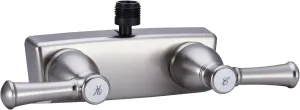Dura Faucet DF-SA100L-SN RV Shower Faucet Valve Diverter with Hot/Cold Handles (Brushed Satin Nickel)