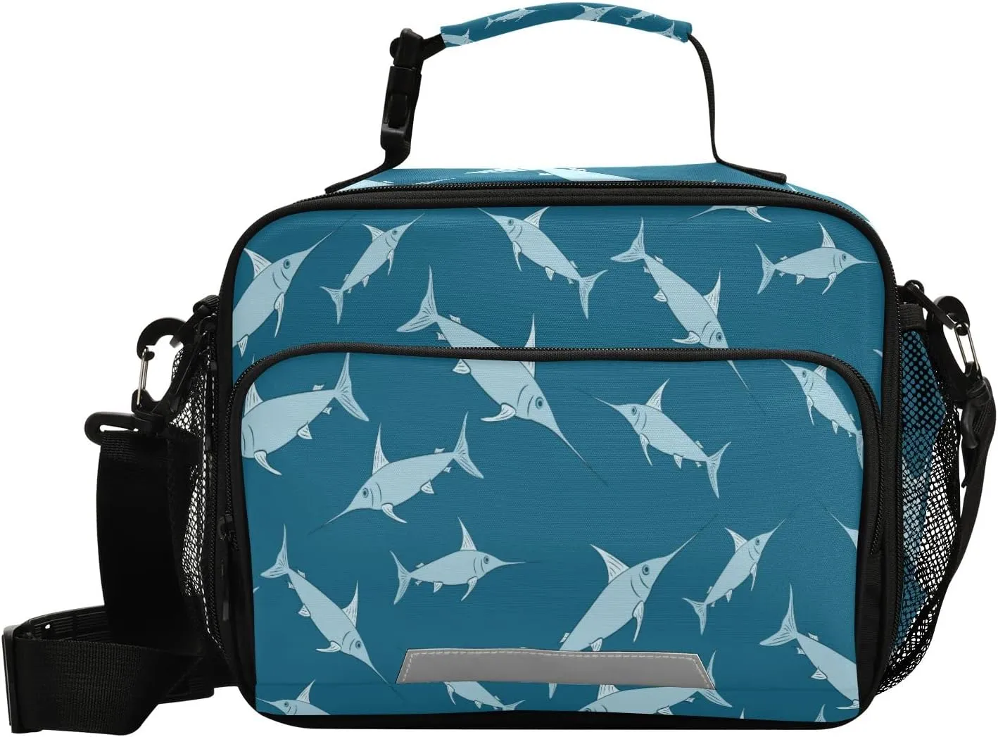 Eionryn Swordfish Shark Lunch Bags Lunch Box Insulated Cooler Bag Reusable Tote Shoulder Bag for Outdoor Picnic Meal Office