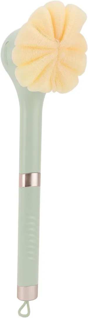 Electric Body Brush 6 Heads 3 Speeds Shower Body Scrubber Brush for Deep Pore Cleansing and Foot Scrubbing Ideal for Bathing (Green)
