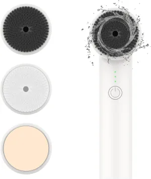 Electric Facial Cleansing Brush, Rechargeable Face Scrubber, 3 Speeds Adjustable Waterproof Face Brush, Gentle Exfoliating for Men Women Deep Cleaning