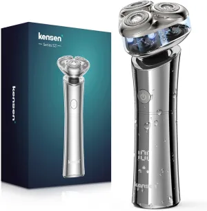 Electric Razor for Men - Rechargeable Mens Rotary Shaver, 3D Magnetic Floating Head Electric Shavers for Mens Shaving Beard Shaver IPX6 Waterproof Wet & Dry Use LED Display Beard Trimmer for Men Gift