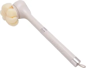 Electric Shower Brush for Body 3 Adjustable Speeds Water Proof All Round Cleansing Long Handle Rechargeable with 6 Brush Heads (Yellow)
