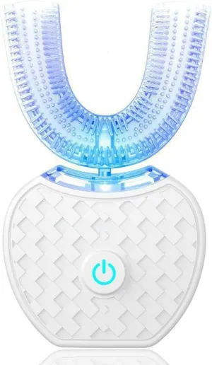 Electric Sonic Toothbrush, U-Shaped Ultrasonic Teeth Whitening Brush, 360° Automatic Cleaning, Rechargeable for Adults
