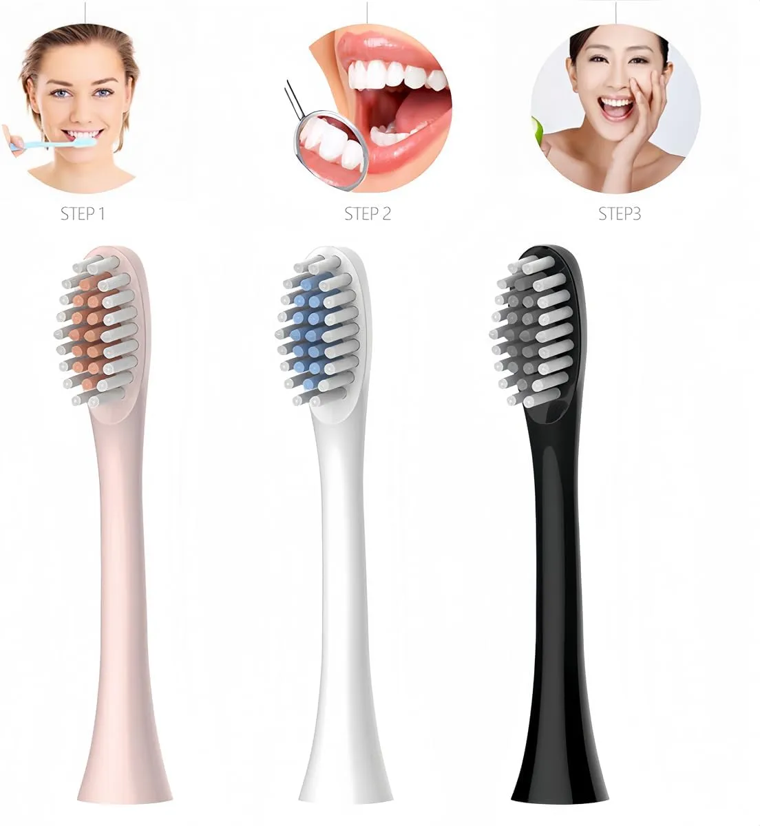 Electric Toothbrush for Women Girls USB Rechargeable Ultra Sonic Toothbrushes with 8 Brush Heads 42,000 VPM Whitening 6 Cleaning Modes 2 Min Smart Timer 2-Hour Fast Charge for 60-Days (Pink)