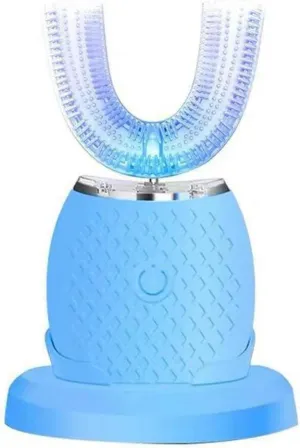 Electric Ultrasonic U-Shaped Toothbrush, 360° Automatic Sonic Toothbrush for Adults, Waterproof USB Rechargeable for Dental Care