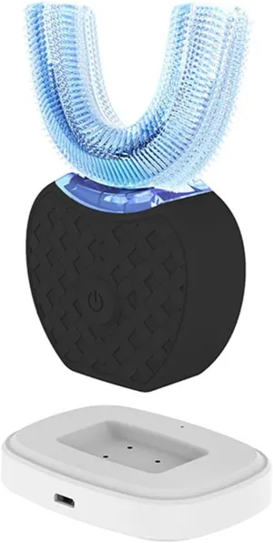 Electric Ultrasonic U-Shaped Toothbrush for Adults, 360° Sonic Electric Toothbrush, Waterproof, Automatic Dental Care, Rechargeable