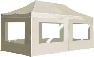 Elegant Folding Party Tent for Memorable Gatherings, Lightweight and Waterproof, Perfect Sunshade Shelter for Outdoor Events, Cream