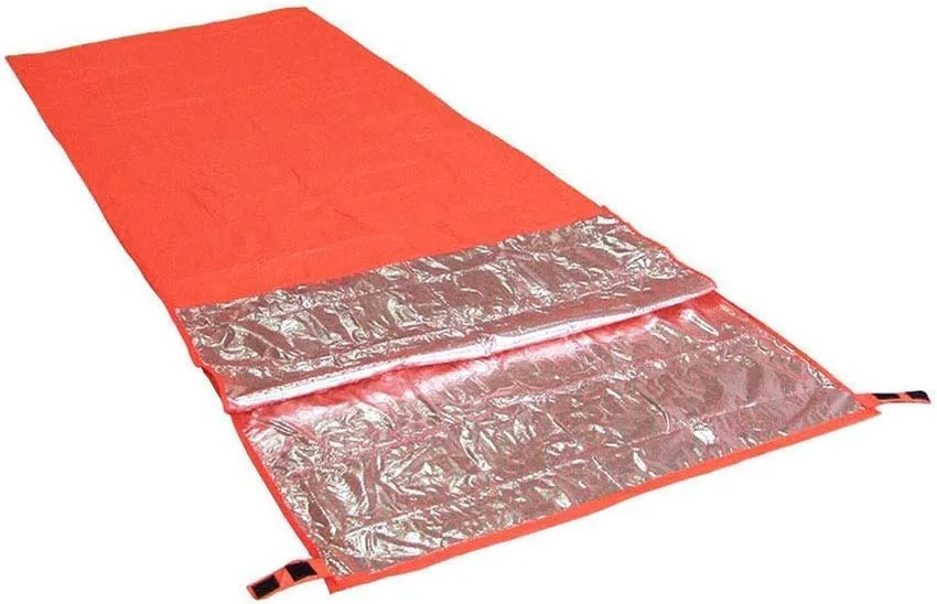 Emergency Survival Sleeping Bag Portable and Waterproof Thermal Drawstring Blankets Envelope Mummy Bivy Bags for Summer Outdoor Adventures Camping Hiking Surviving