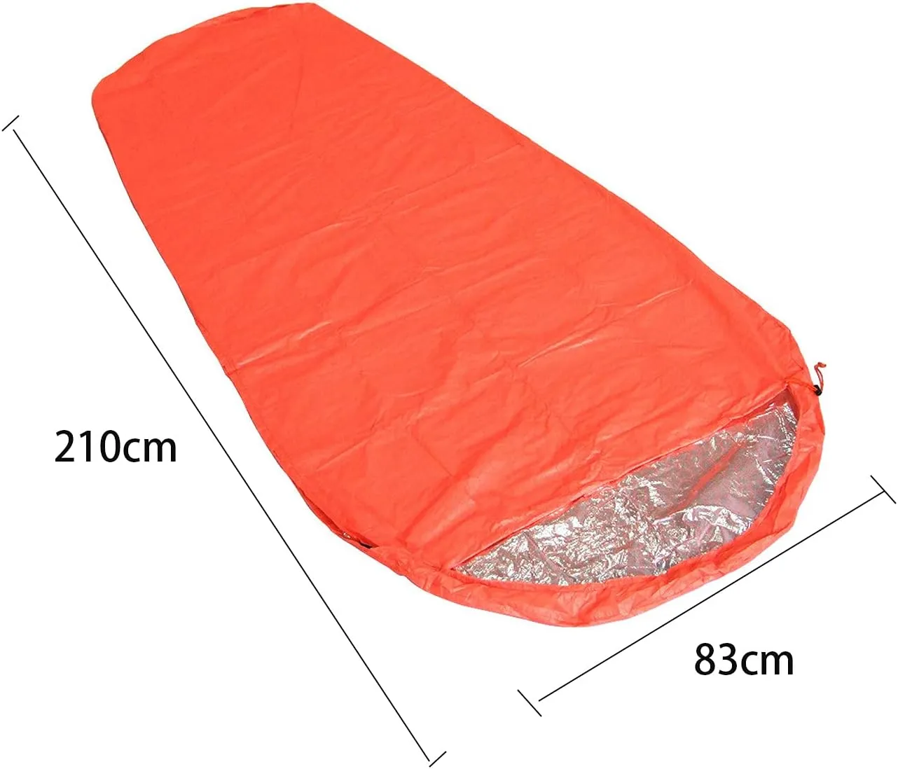 Emergency Survival Sleeping Bag Portable and Waterproof Thermal Drawstring Blankets Envelope Mummy Bivy Bags for Summer Outdoor Adventures Camping Hiking Surviving