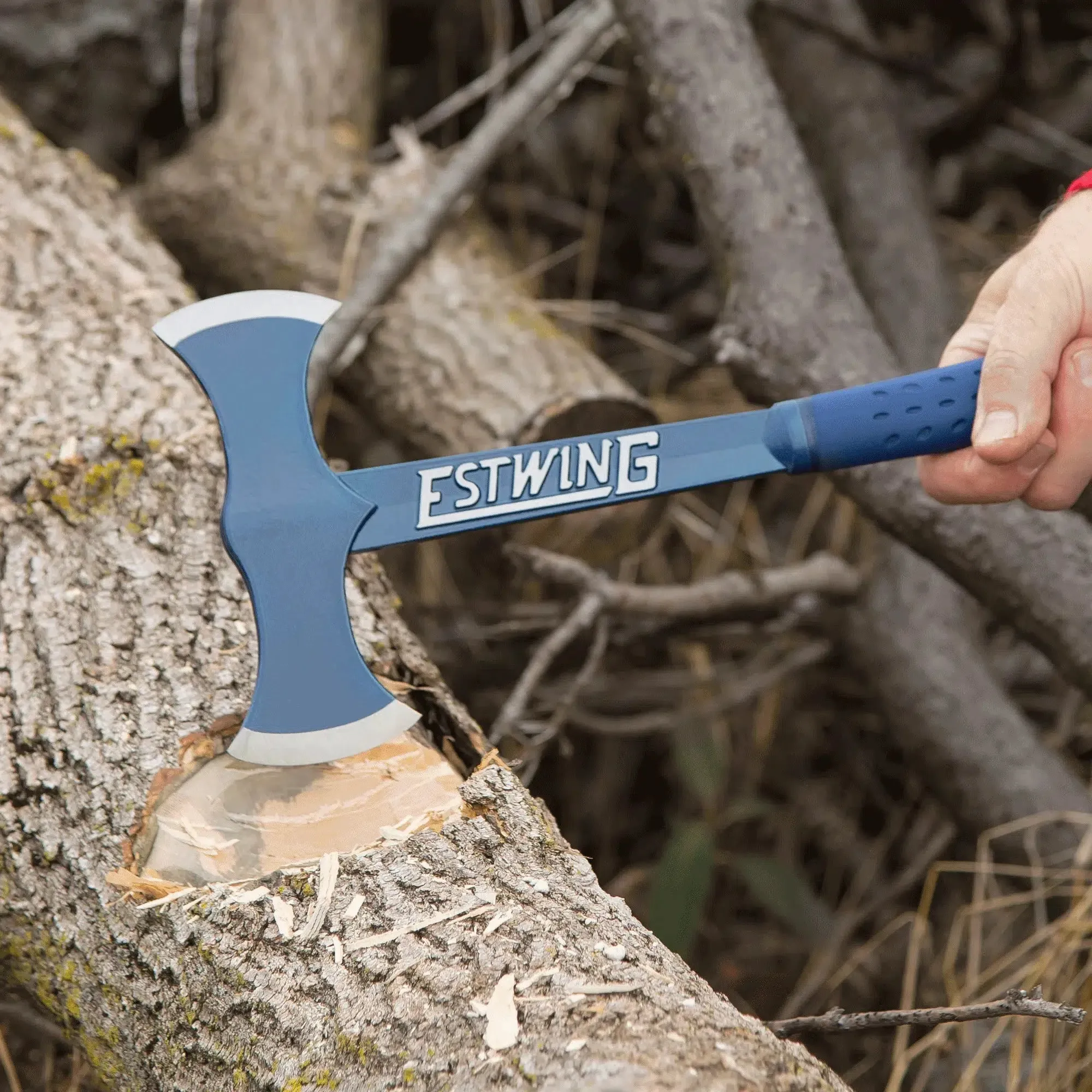 Estwing Black Eagle Double Bit Axe with Blue Shock Reduction Grip