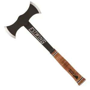 Estwing Black Eagle Double Bit Axe with Leather Grip