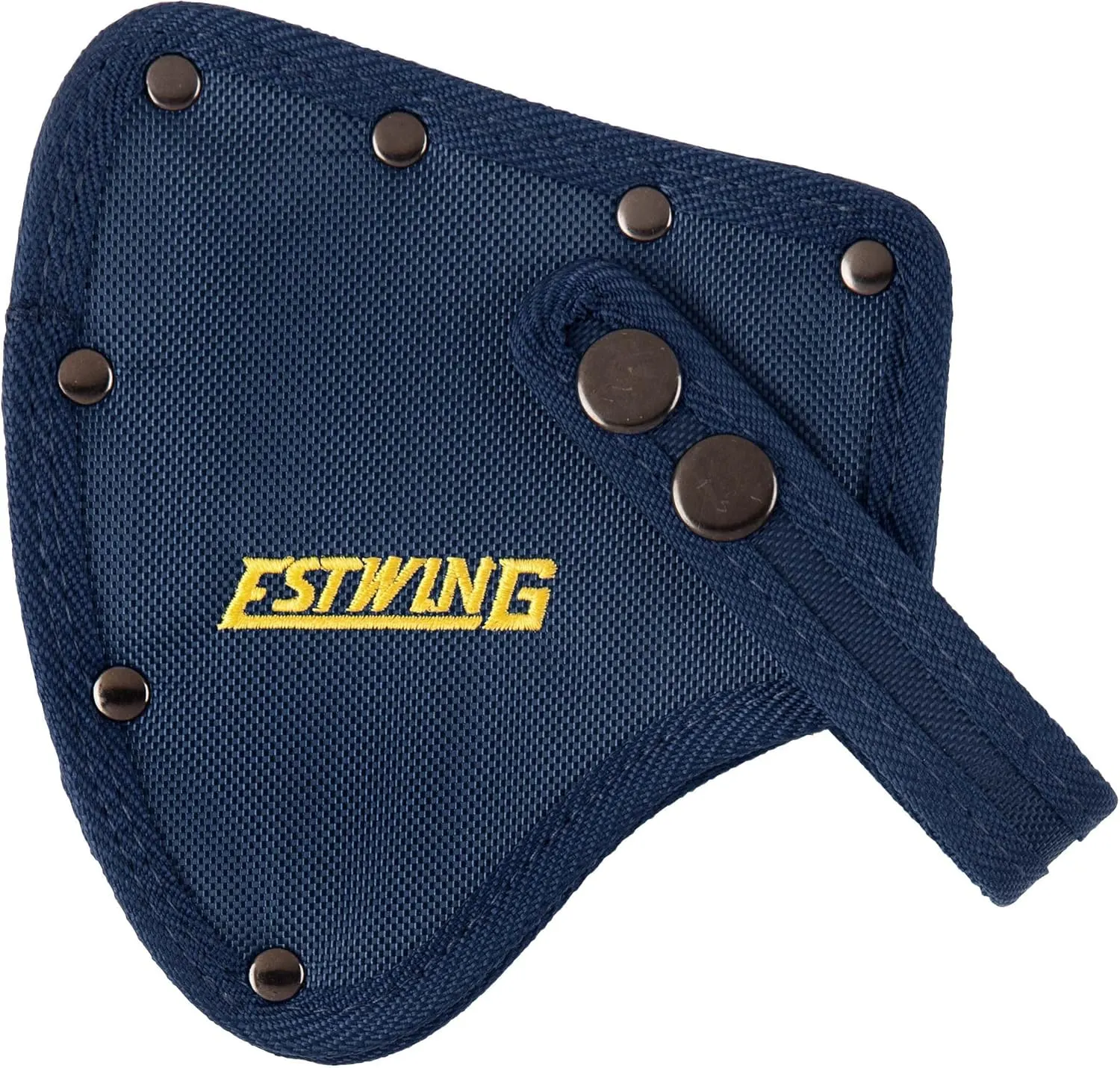 ESTWING Camper's Axe - 26" Wood Splitting Tool with All Steel Construction & Shock Reduction Grip - E45A and NO.9 Blue Replacement Sheath For E45A & E44A