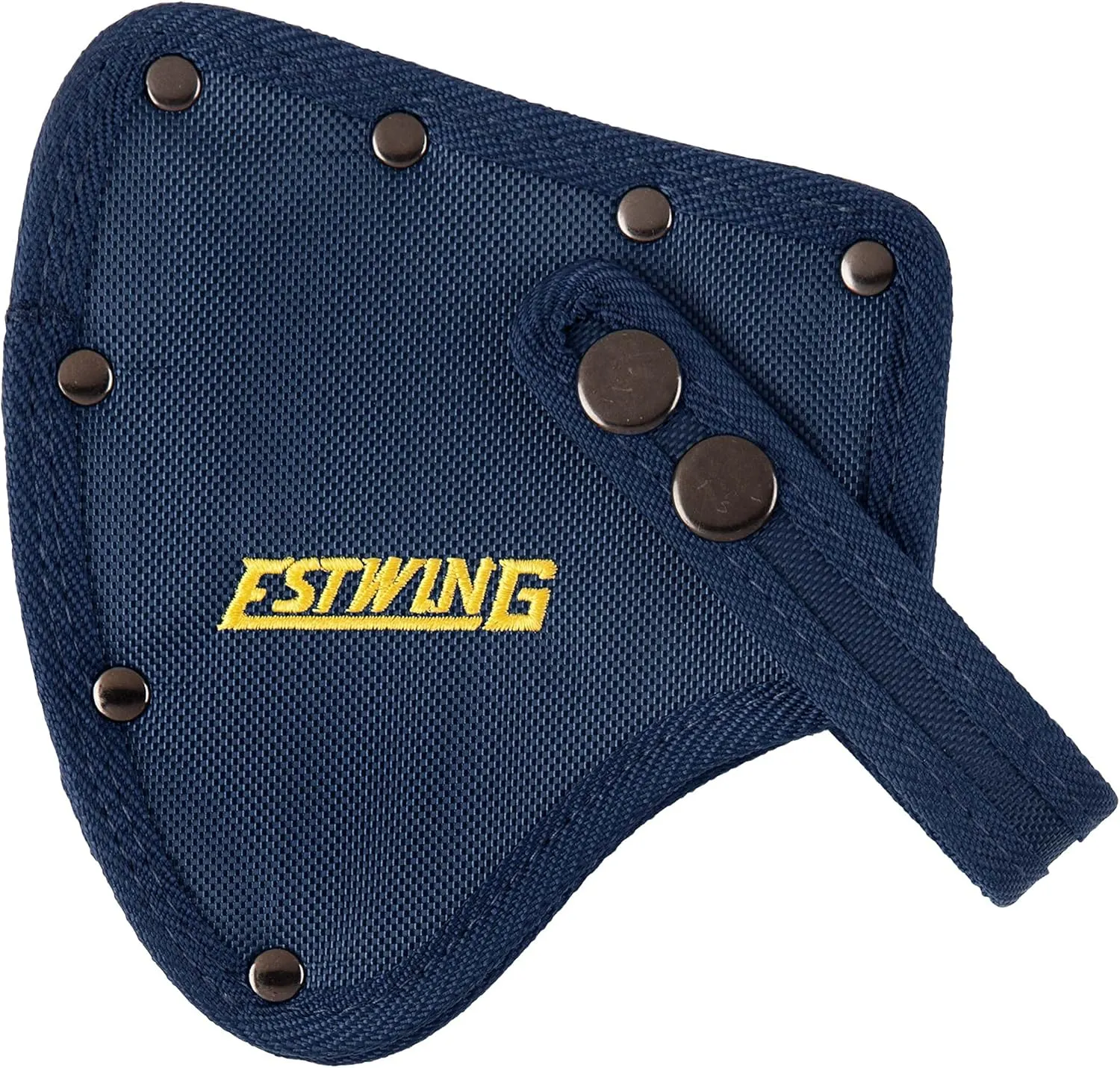 ESTWING Camper's Axe - 26" Wood Splitting Tool with All Steel Construction & Shock Reduction Grip - E45A and NO.9 Blue Replacement Sheath For E45A & E44A
