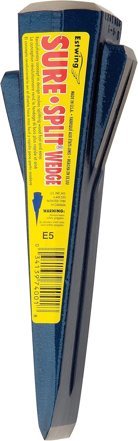 ESTWING Fireside Friend Axe - 14" Wood Splitting Maul Bundle with Estwing E-5 5 Lb Sure Split Wedge