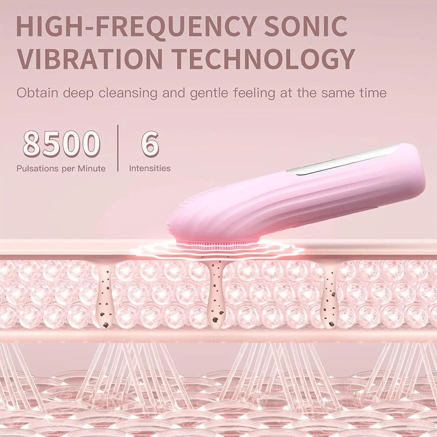 Facial Cleansing Brush face Scrubber Waterproof and Rechargeable Face Scrub Brush for Men & Women, Electric Silicone Face Scrubber for Facial, Electric Deep Cleaning, Exfoliating and Massaging