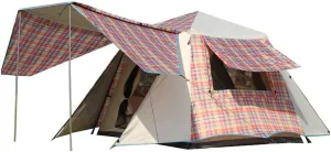 Family Camping Tent 3-4 Person Tents Automatic Quick Open Waterproof Four Sides Breathable Outdoor Hiking Tents
