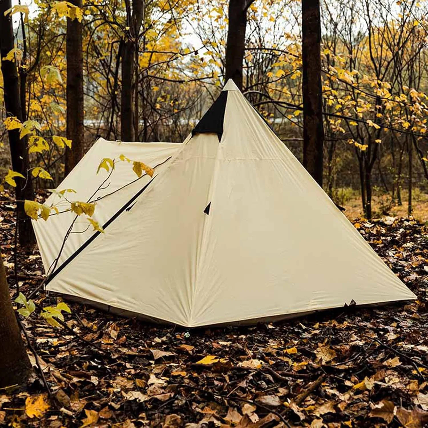 Family Camping Tent Cotton Canvas Yurt Outdoor Adult Tents for Adults Camping Outdoor Tents 4 Season Outdoor Camping Hunting Tent