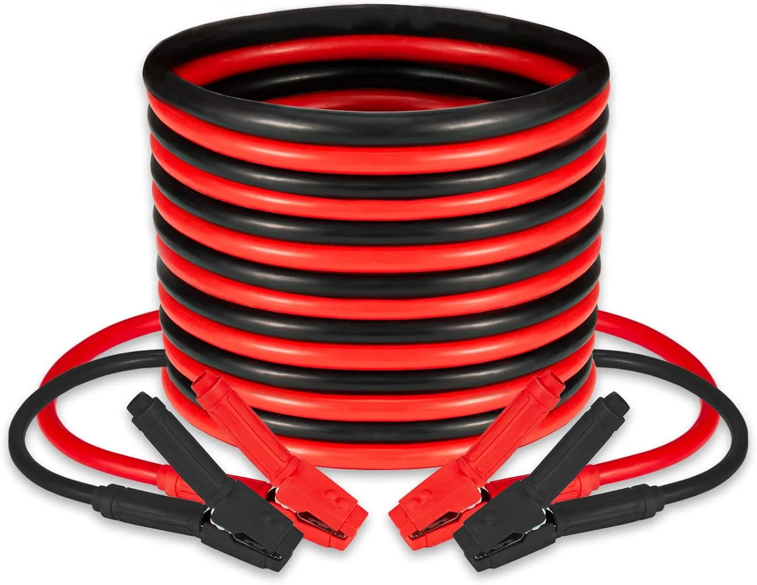 FIERYRED 1 Gauge 25 FT Quick Connect Jumper Cables, 1500A Heavy Duty Booster Cables with Travel Bag，Battery Jumper Cable for Truck, Diesel Trucks, SUV and Car