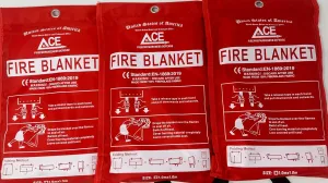 Fire Emergency Fire Blanket - 3-Pack - Fire Suppression Blanket for Kitchen, 40” x 40” Fire Blanket for Home, Fiberglass Fire Blanket