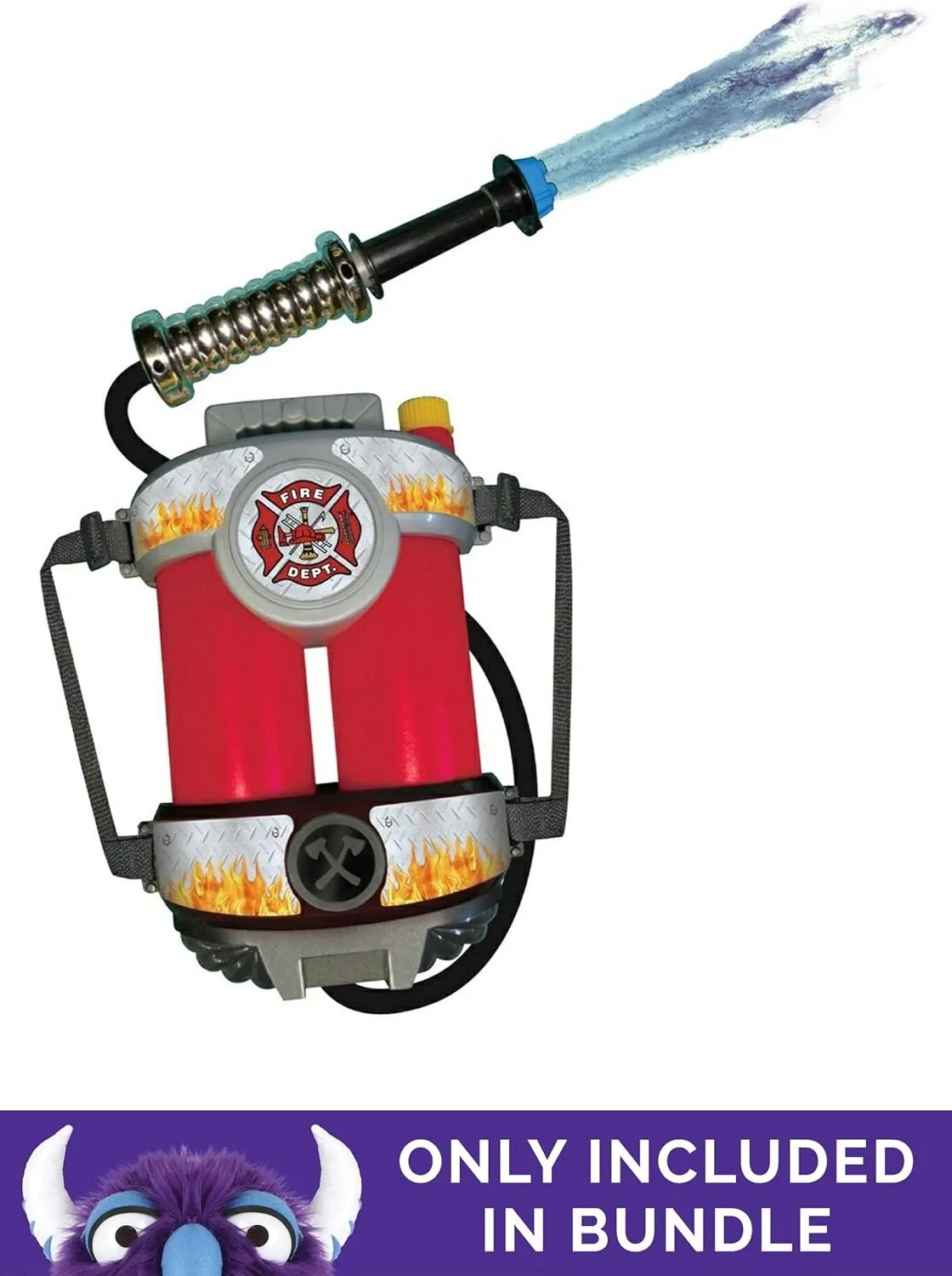 Firefighter's Axe Costume Accessory - Plastic Fireman Prop - 21" Handle, 3" x 10" Blade