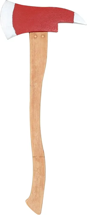 Firefighter's Axe Costume Accessory - Plastic Fireman Prop - 21" Handle, 3" x 10" Blade