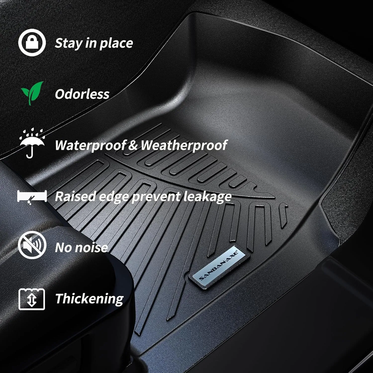 Floor Mats & Cargo Liner for 2024 2025 Mazda CX-90 CX90 PHEV 8 Seats（Not Suitable for 6 & 7 Seats） TPE All Weather Protection 3 Rows Car Floor Liners & Trunk mat for CX 90
