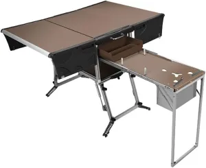 Folding Table Outdoor Camping Mobile Kitchen Portable Tableware Stove Folding Multifunctional Cooker Self- Driving Tour Equipment Folding Picnic Table (Color : A)