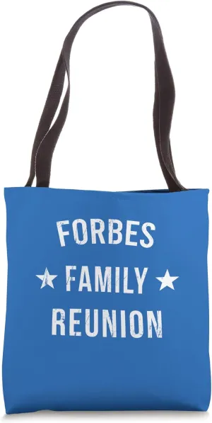 FORBES Family Reunion Matching Squad First Last Name Tote Bag